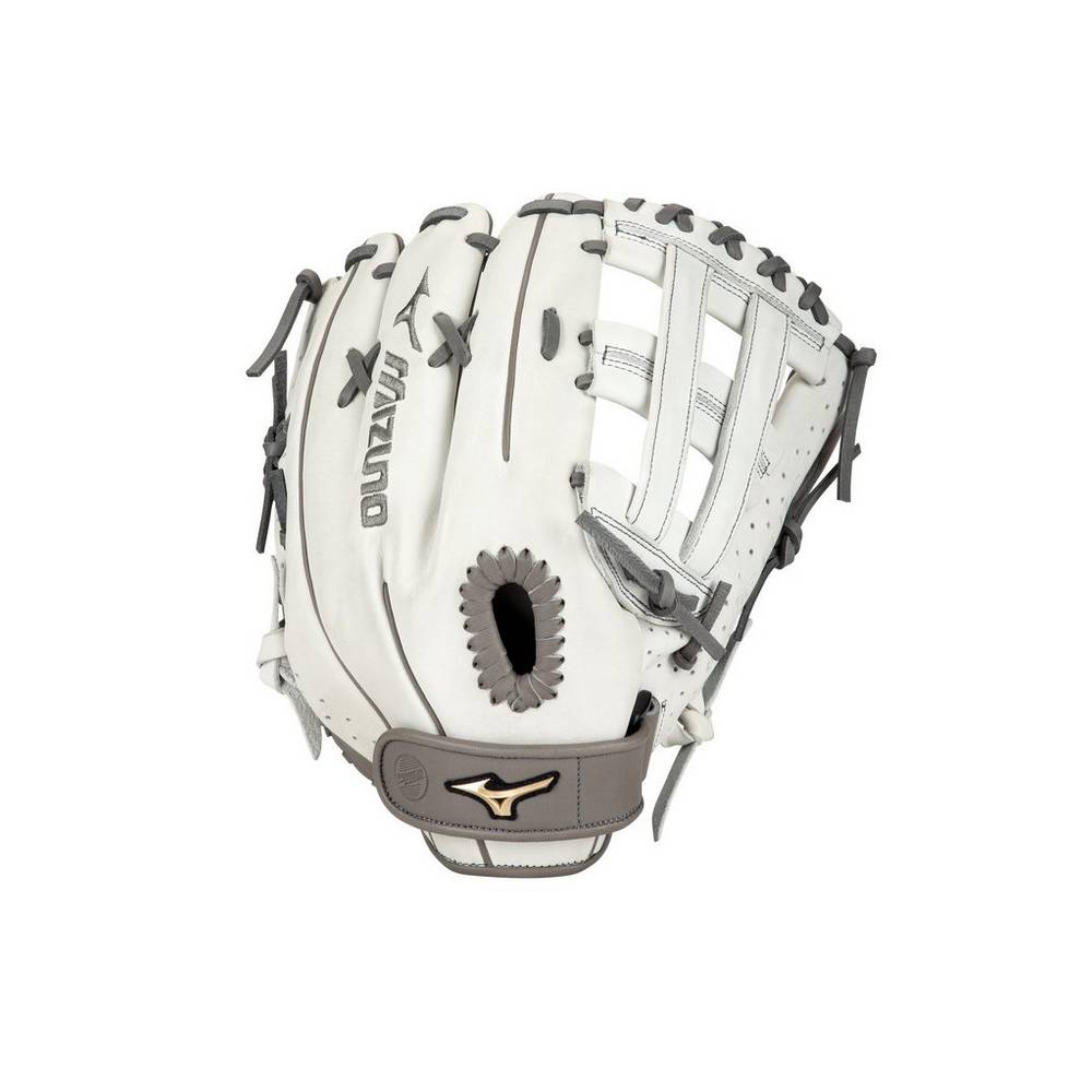 Guanti Mizuno Softball Prime Elite Outfield Fastpitch 13" Donna - Bianche/Grigie - 30468-VNEW